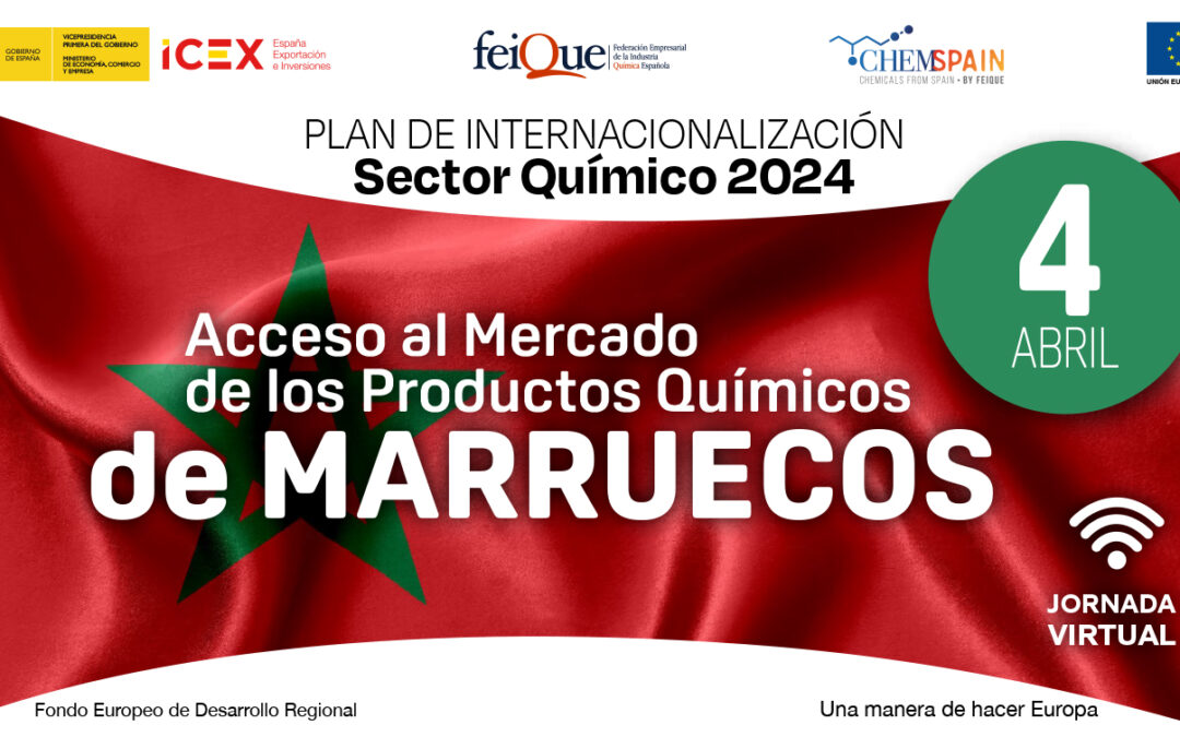 Jornada virtual acceso de los productos químicos al mercado de Marruecos 2024. 4.4.24